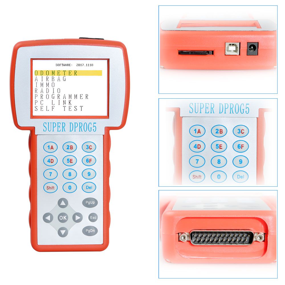 Super Dprog5 IMMO Odometer Airbag Reset OBD Tool 3 in 1 for BMW Benz and V-A-G vehicles replace Data Smart 3+