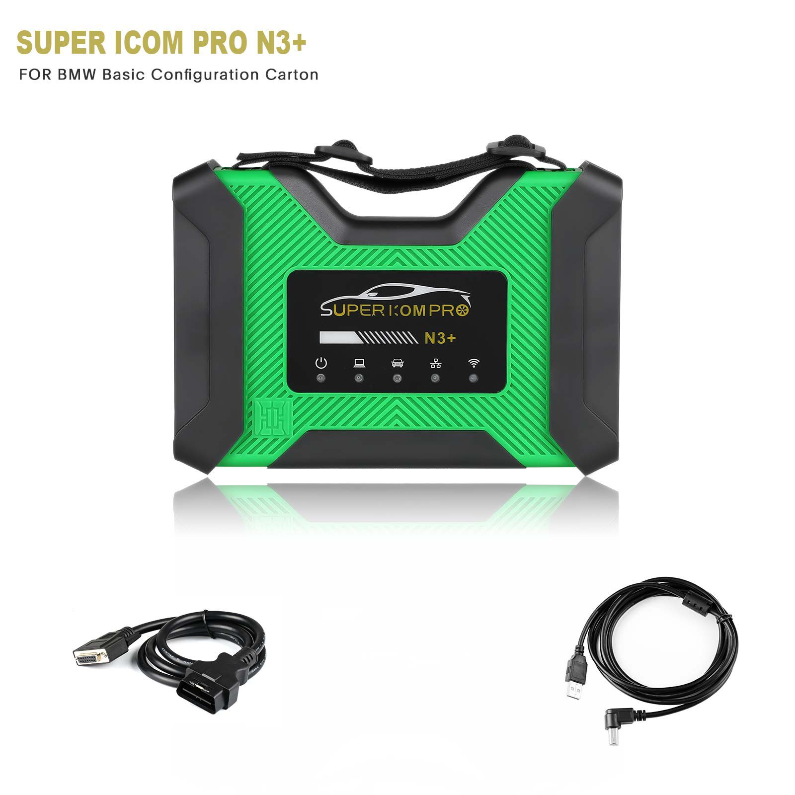 SUPER ICOM PRO N3+ BMW Basic Configuration + OBD Cable + USB Cable + Carton Box