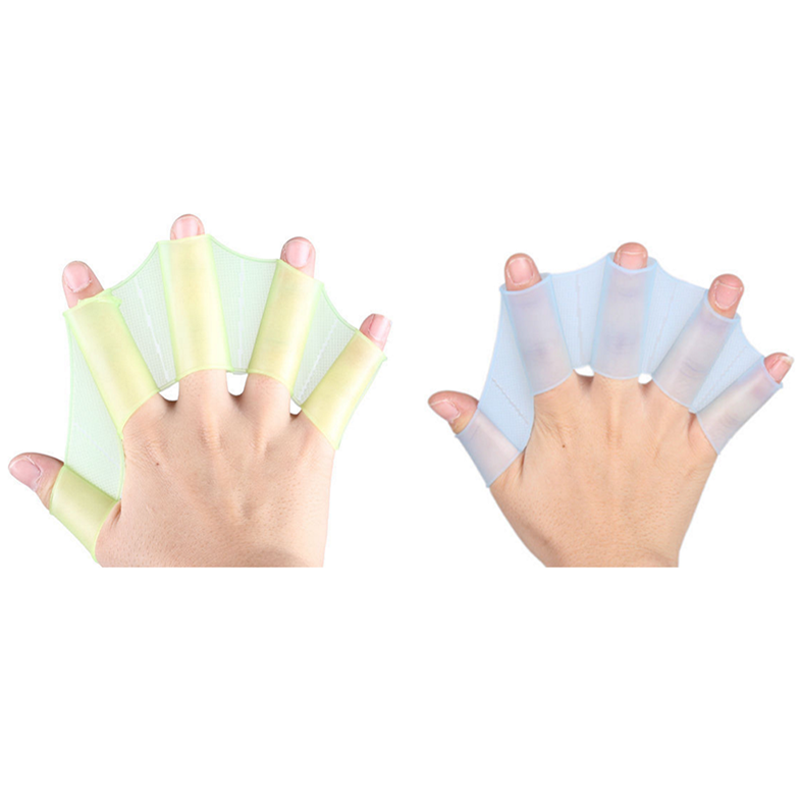 Swimming Hand Finger Fin Learning Swimming Pool Accessory Finger Wear Hand Web Flippers Training Diving Gloves Swim Pool Paddles