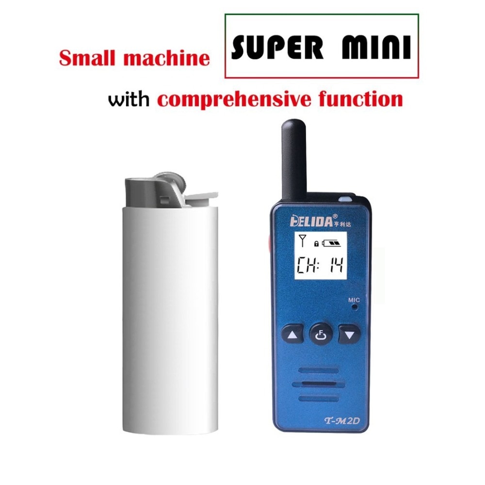 1 piece T-M2D 2W Super Mini Two Way Radio FRS GMRS UHF 400-520MHz Mini TALKIE WALKIE