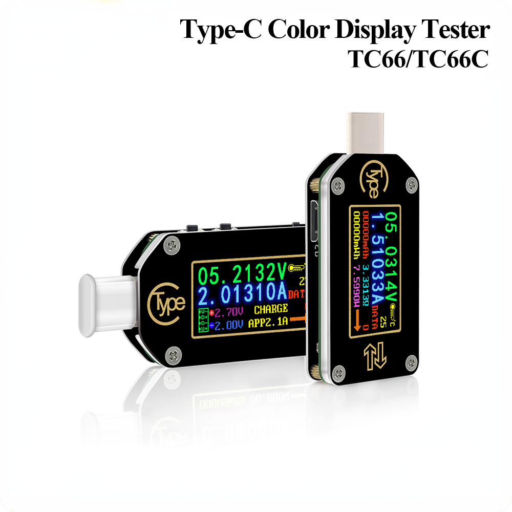 TC66/TC66C  Type-C PD trigger  USB-C Voltmeter ammeter voltage 2 way current meter multimeter PD charger battery USB Tester