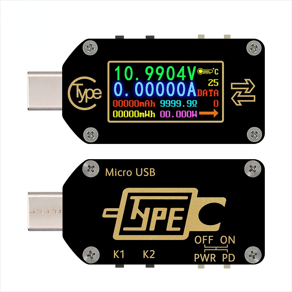TC66/TC66C  Type-C PD trigger  USB-C Voltmeter ammeter voltage 2 way current meter multimeter PD charger battery USB Tester