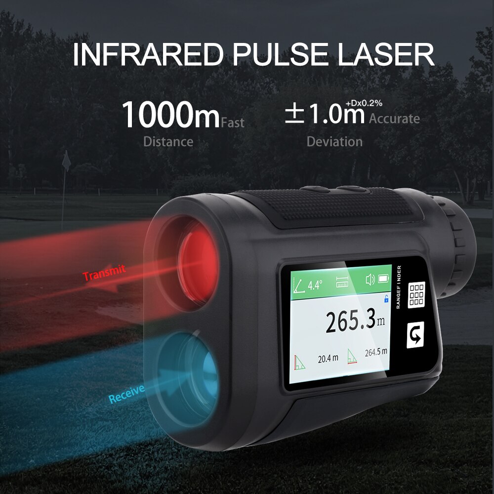 Telescope Laser Rangefinder 6x Laser Distance Meter Tape Measure 1500m 1000m 800m 600m Range Finder for Golf Hunting Sport