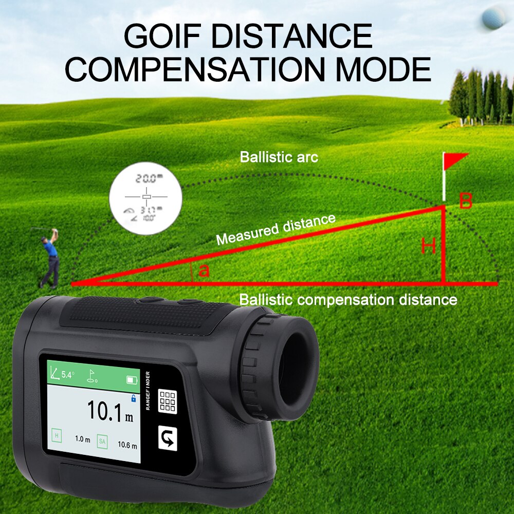 Telescope Laser Rangefinder 6x Laser Distance Meter Tape Measure 1500m 1000m 800m 600m Range Finder for Golf Hunting Sport