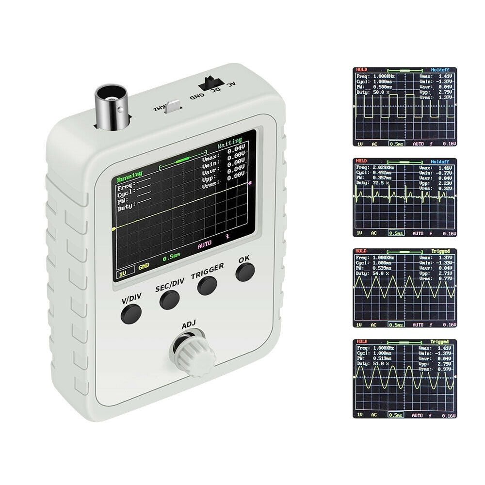 2.4" TFT Digital Oscilloscope Kit with Power Supply BNC-Clip Cable Probe DS0150 (Assembled Finished Machine) VS DSO138