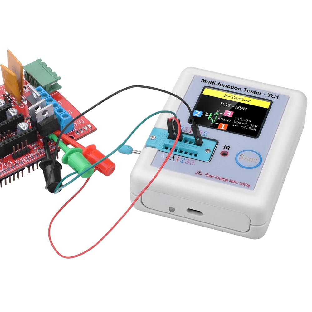 LCR-TC1 1.8" TFT LCD Display Multi-meter Transistor Tester Diode Triode Capacitor Resistor Test Meter MOSFET NPN PNP Triac MOS