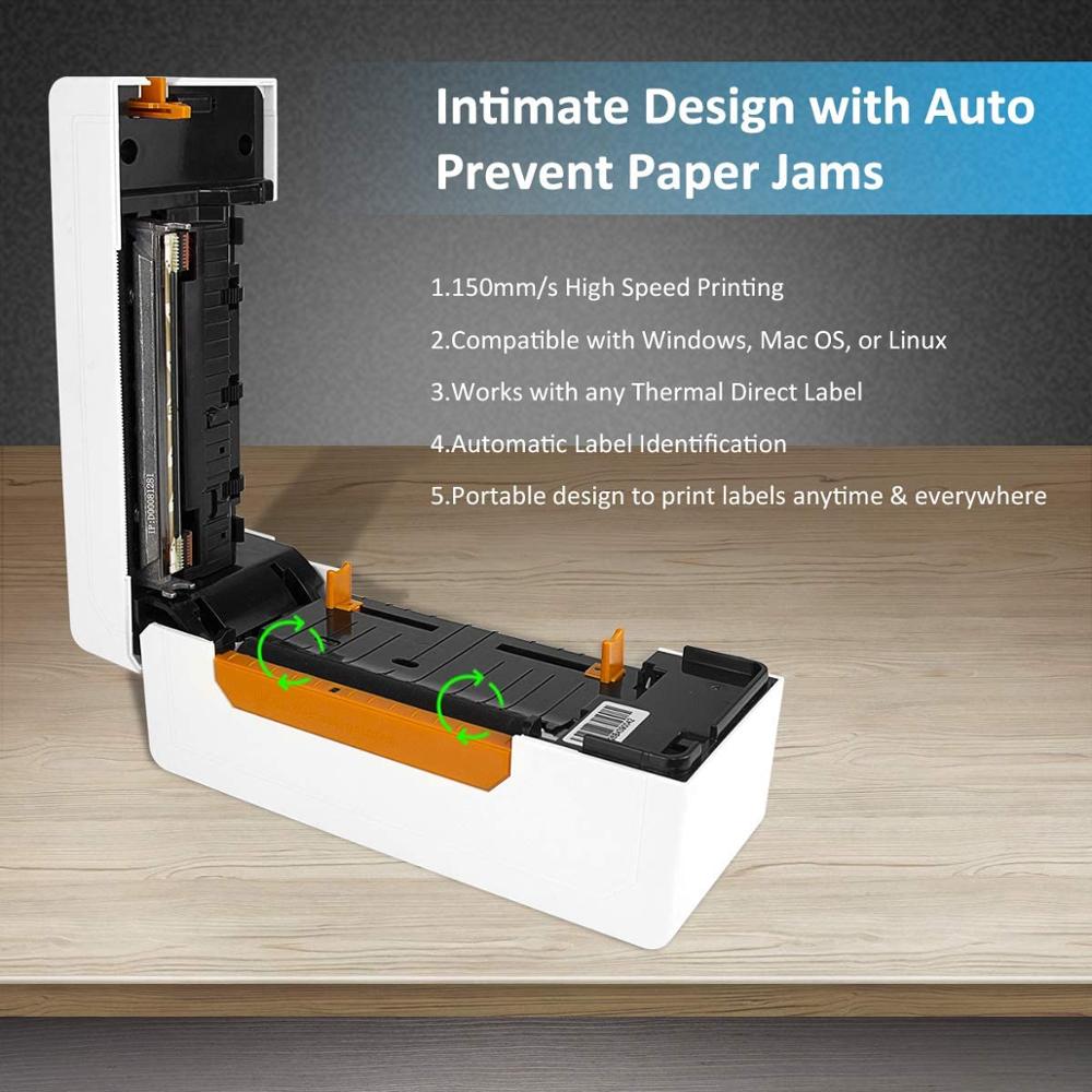 BY-426 4 Inch Thermal Barcode Label Printer Commercial Grade High Speed Printer Compatible with eBay USPS Barcode Printer 4x6 Printer