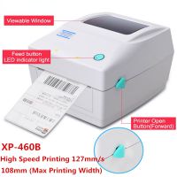 XP-460B Thermal Label Printer 25mm-108mm Thermal Barcode Printer Shipping Label Printe Support QR Code For Express