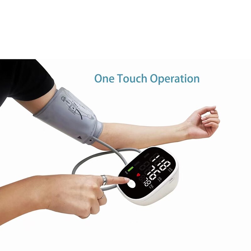Infrared Thermameter +Automatic wrist Sphygmomanometer English voice broadcast Blood Pressure Monitor Heart rate Tonomet