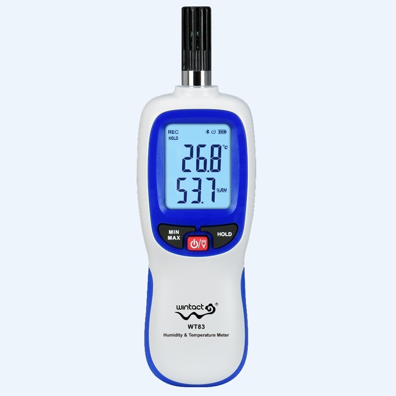 Industrial Thermometer Hygrometer Precision LCD Digital Bluetooth Temperature Humidity Meter Max Min C/F Data Hold Dew Point