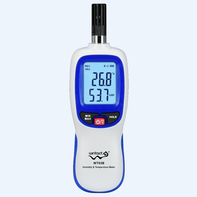 Industrial Thermometer Hygrometer Precision LCD Digital Bluetooth Temperature Humidity Meter Max Min C/F Data Hold Dew Point