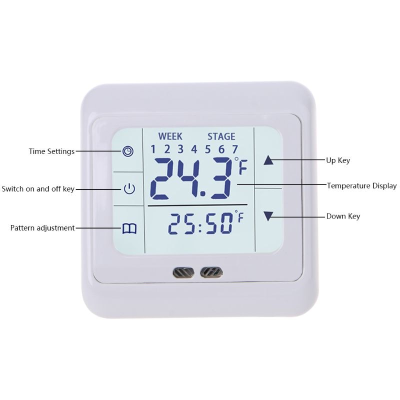 Thermoregulator Touch Screen Heating Thermostat for Warm Floor,Electric Heating System Temperature Controller With Kid Lock