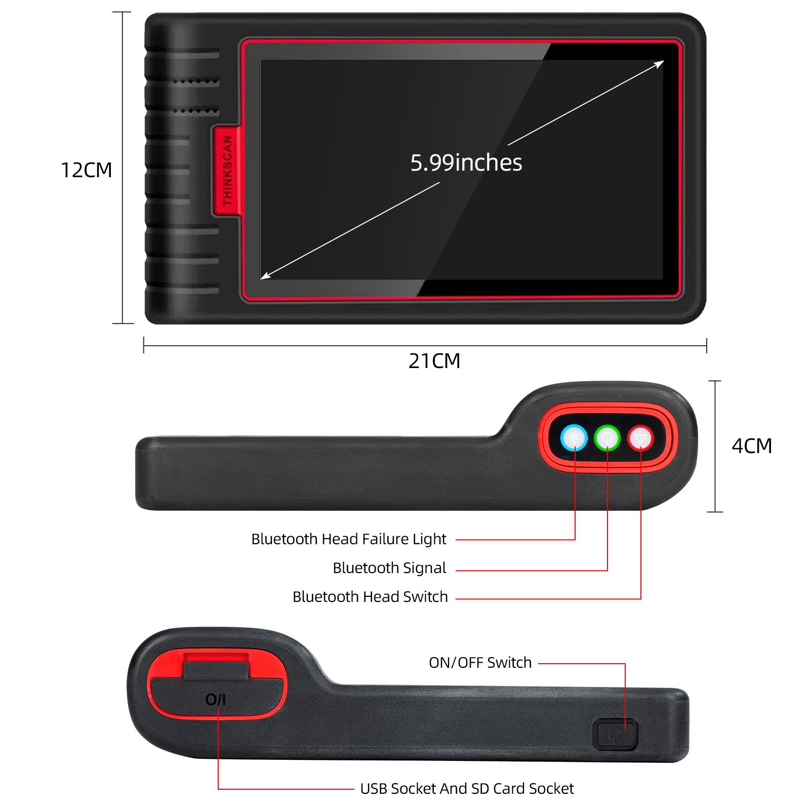 THINKCAR ThinkScan Max All System Car Diagnostic Scanner with 28 Maintenance Functions Lifetime Free Update
