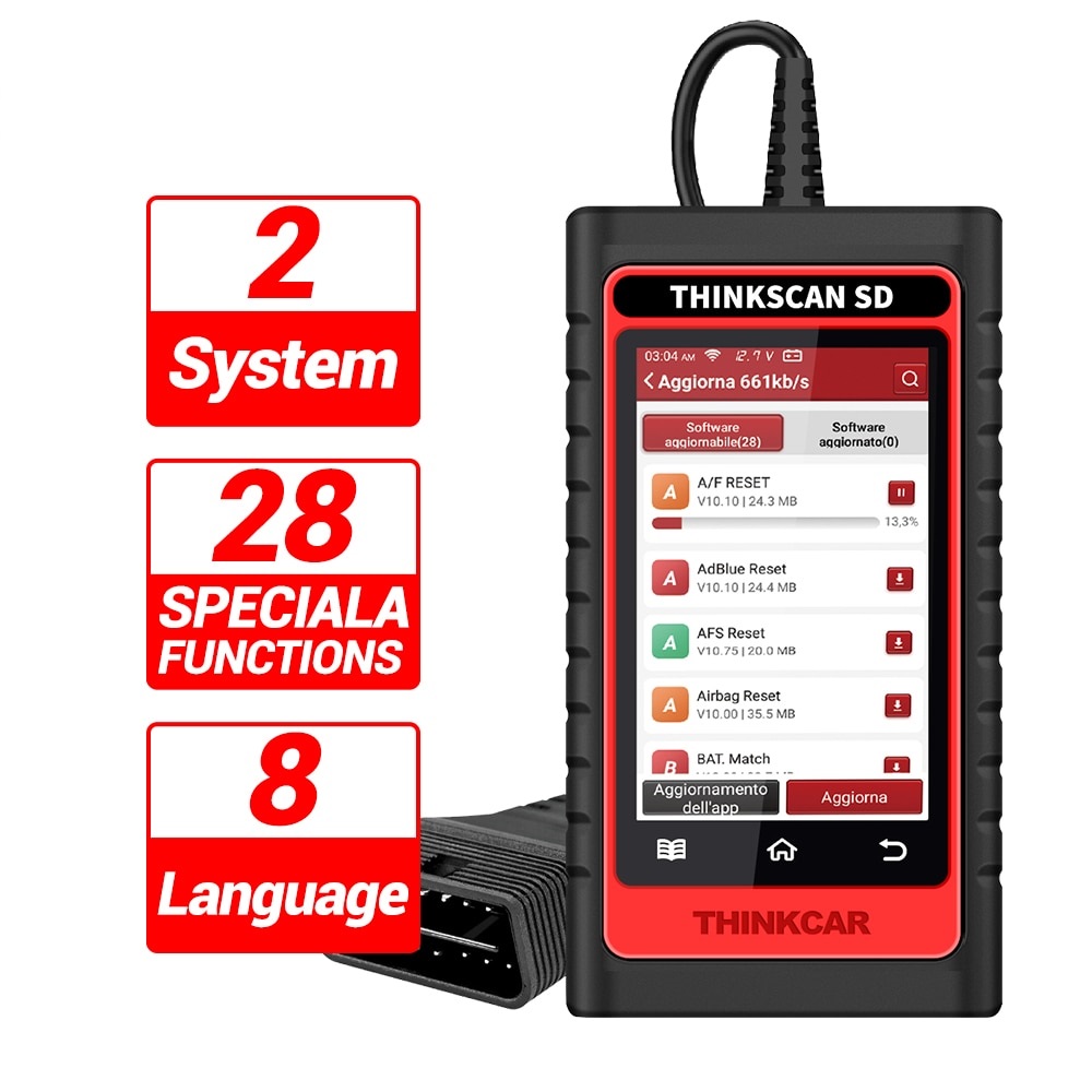 Thinkcar Thinktool SD2 OBD2 Scanner Car Professional Diagnostic Tools ABS SRS Scan tool DPF TPMS SAS OIL EPB IMMO Reset