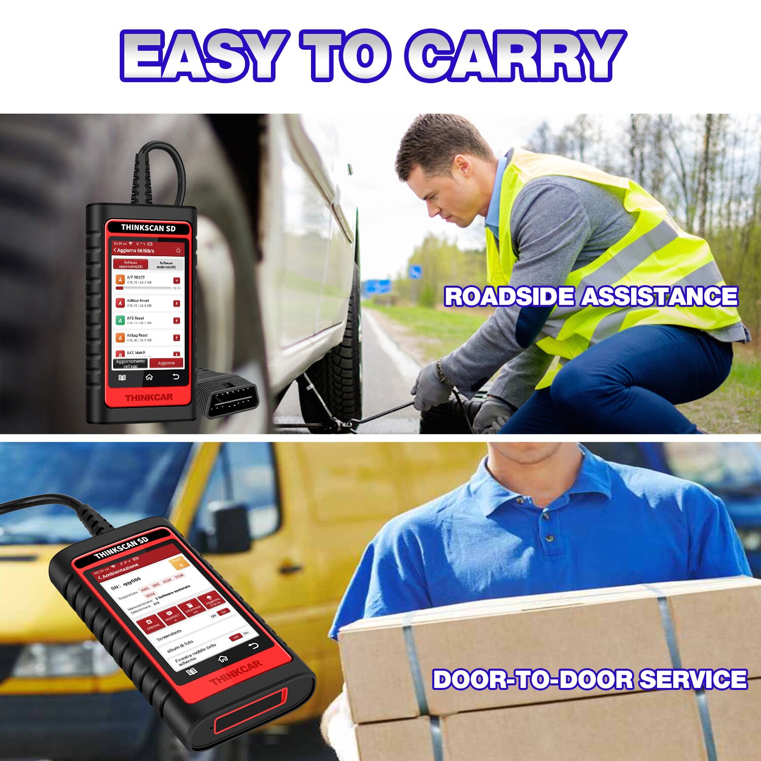 Thinkcar Thinktool SD2 OBD2 Scanner Car Professional Diagnostic Tools ABS SRS Scan tool DPF TPMS SAS OIL EPB IMMO Reset