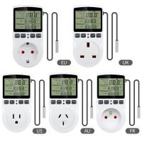 Timer Socket Thermostat Digital Temperature Controller Socket Outlet With Timer Switch Sensor Probe Heating Cooling