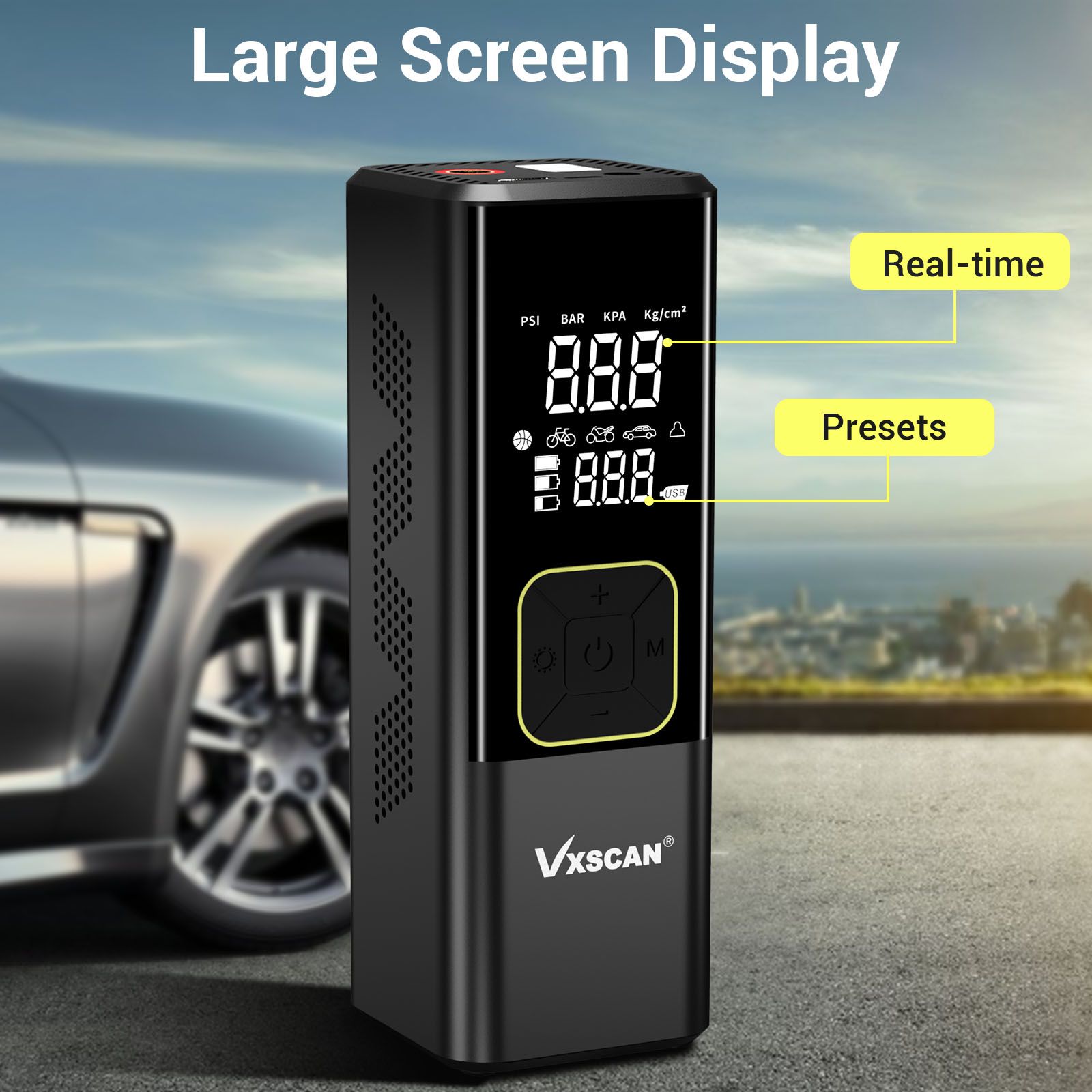 Car Tire Inflator Portable Air Compressor Air Pump Suitable for Car Bike Motorcycle Ball