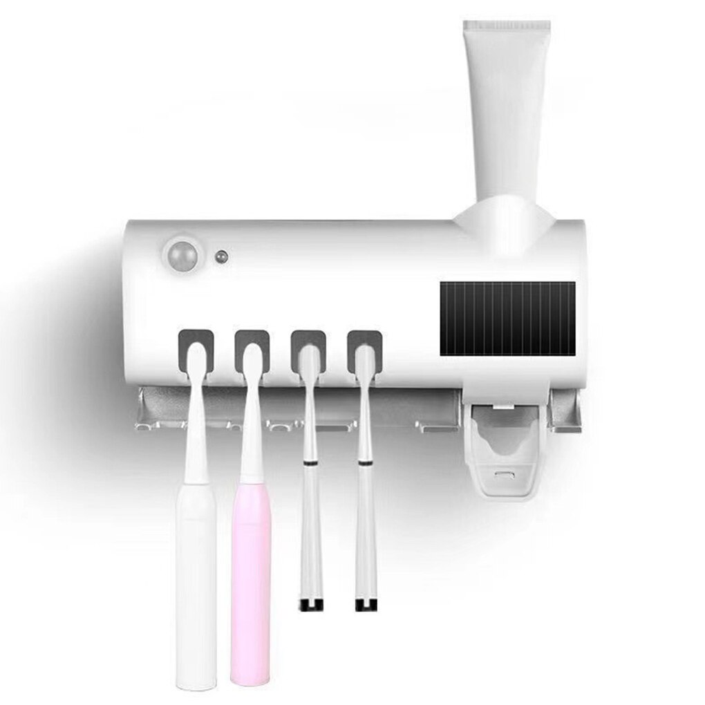 High Quality Toothbrush Cleaning Holder Electric Toothbrush Stand Wall Mounted Toothpaste Dispenser