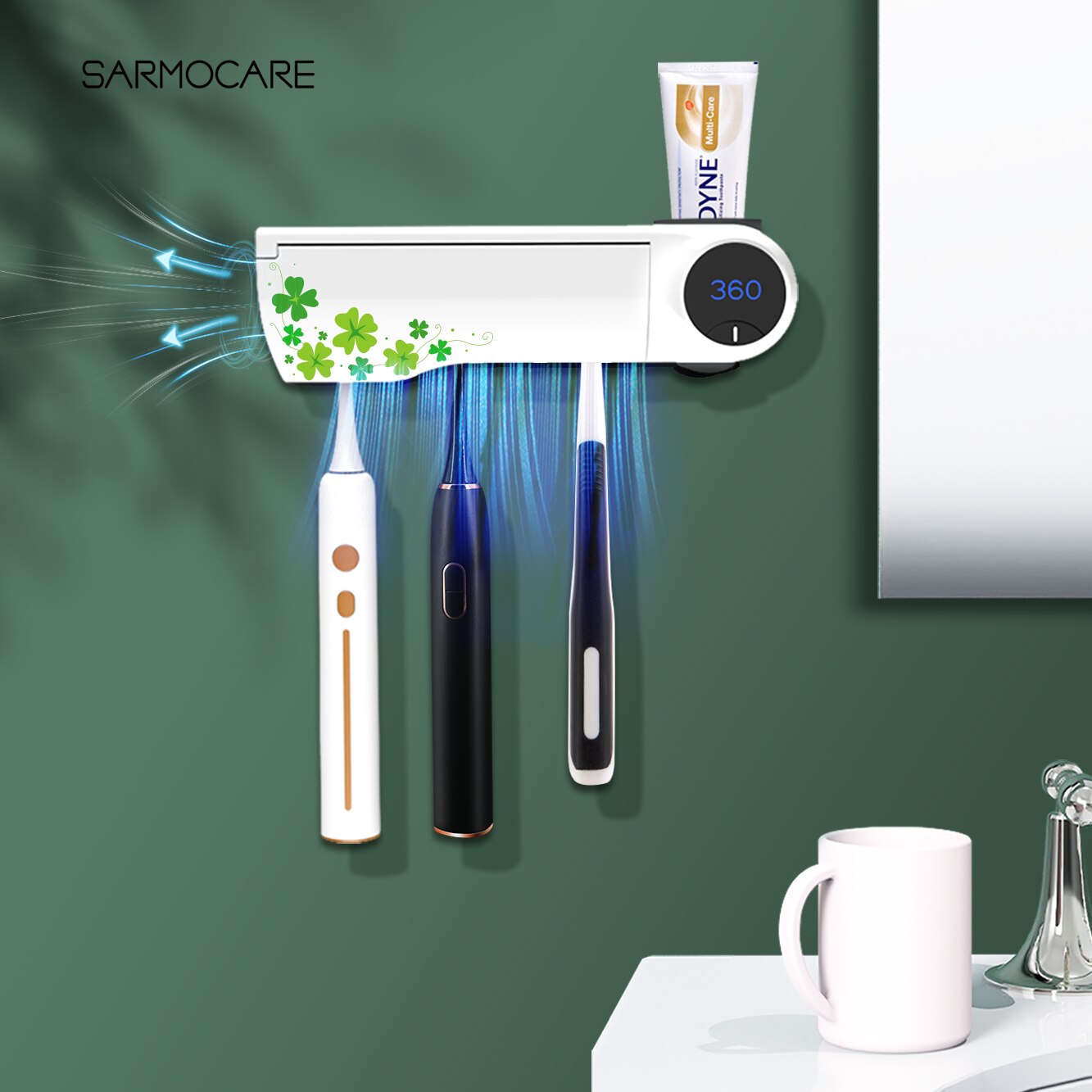 UV Toothbrush Holder Sterilizer Toothpaste Holder Box Multi-function Electric Toothbrush Storage USB Charge Bathroom Accessories