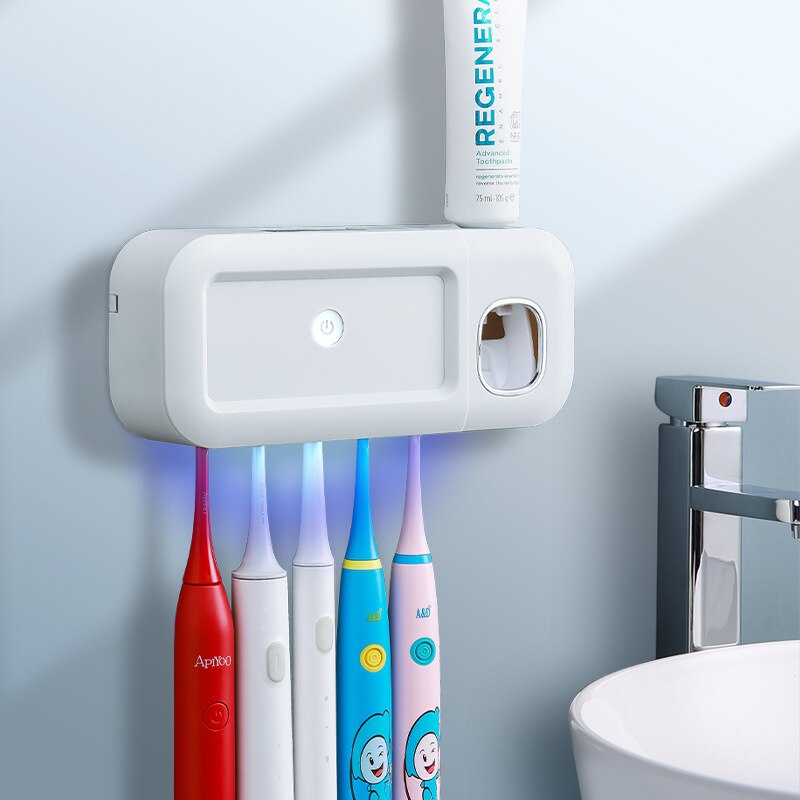 Toothbrush Sterilizer UV Electric Toothbrush Sanitizer Wall Holder For Bathroom Shelf Accessories Sterilization Stand Dry Brush