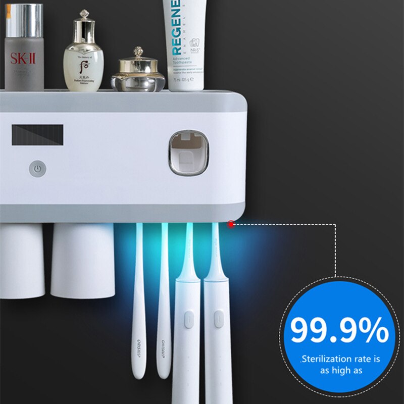 Toothbrush sterilizer electric sterilization For Bathroom Automatic Toothpaste Squeezer Wall Rack Organizer Bathroom Accessories