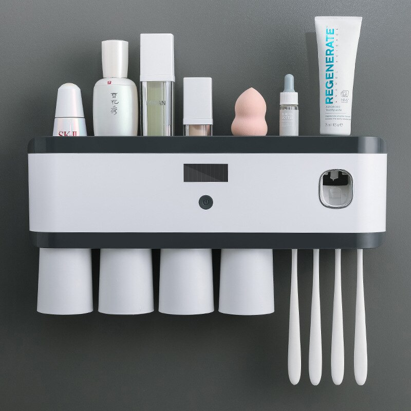 Toothbrush sterilizer electric sterilization For Bathroom Automatic Toothpaste Squeezer Wall Rack Organizer Bathroom Accessories