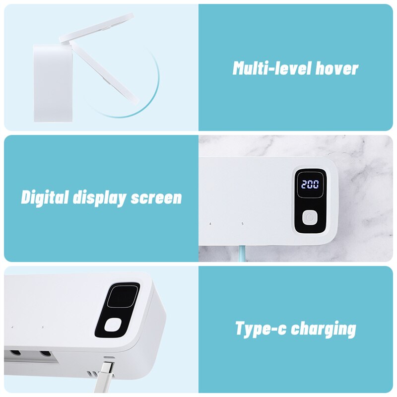 Toothbrush Storage Sterilizer UV Tooth Brush Holder LED Display Automatic Drying Wall Mounted Ultraviolet Rays Disinfection Box