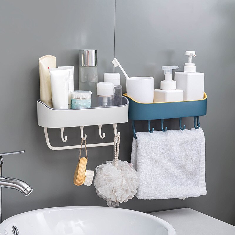 Toothbrush Toothpaste Holder Toilet Rack Wall Hanging Bathroom Rack Makeup Brush Electric Toothbrush Holder Bathroom Accessories