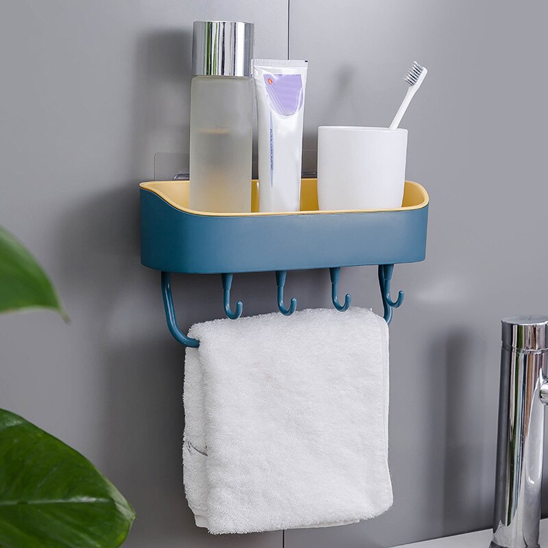 Toothbrush Toothpaste Holder Toilet Rack Wall Hanging Bathroom Rack Makeup Brush Electric Toothbrush Holder Bathroom Accessories