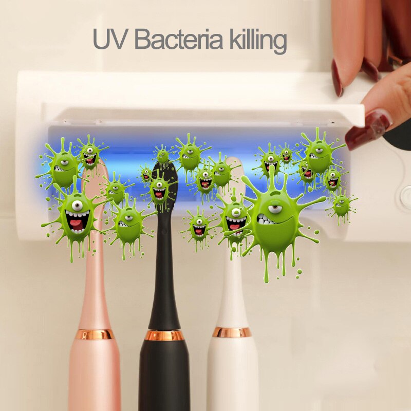 New Anti-bacteria toothbrush UV sterilizer 2 in 1 UV Light Toothbrush Holder Bacteria Killing Toothbrush Cleaning Machine