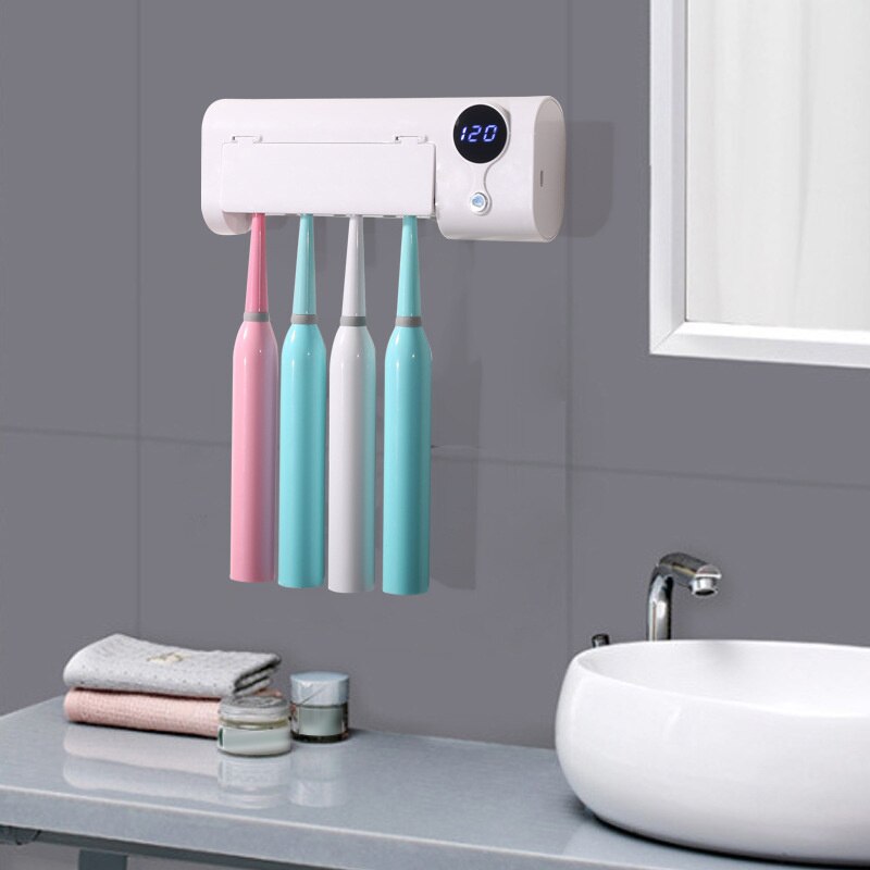 New Anti-bacteria toothbrush UV sterilizer 2 in 1 UV Light Toothbrush Holder Bacteria Killing Toothbrush Cleaning Machine