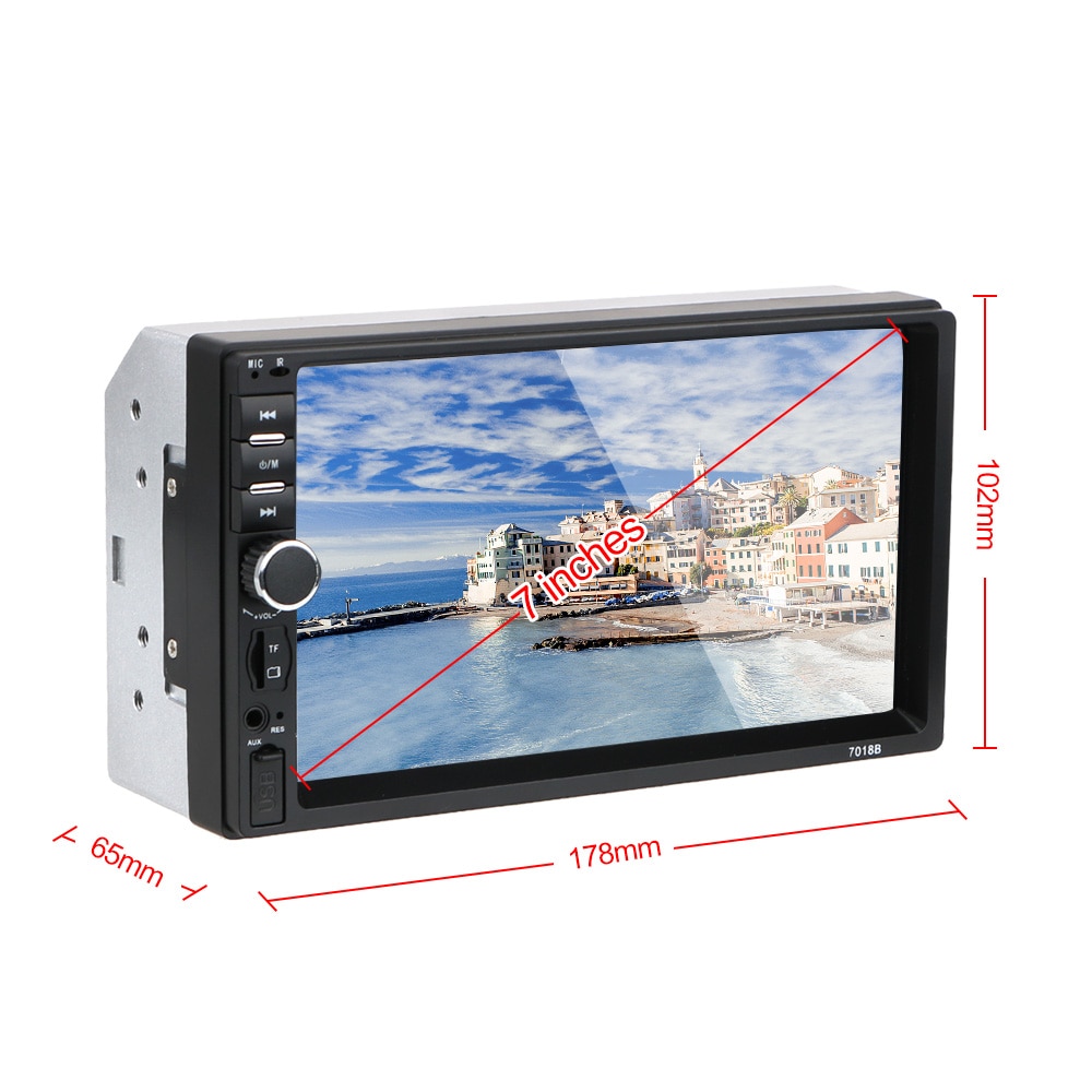 Touch Screen HD Multimedia Player 2Din Car Radio Player 7010B /7012B/7018B Car 7