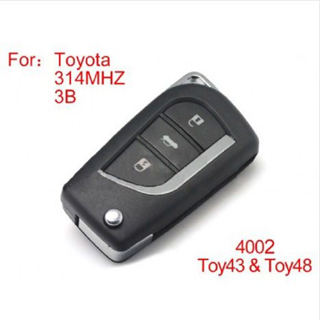 Modified Remote key 3buttons 314MHZ (not including the chip) For Toyota