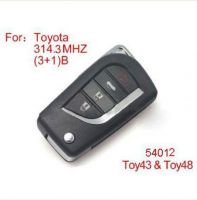 Modified remote key 4buttons 314.3MHZ for Toyota (not including the chip)