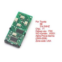 Smart card board 5 buttons 314.3MHZ number :271451-6221-USA for Toyota