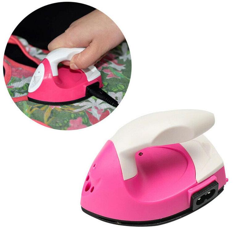 Fast Heated! Travel Electric Iron Handheld Mini Iron Children Electric Iron Hotfix Applicator for Patches Garment Stones