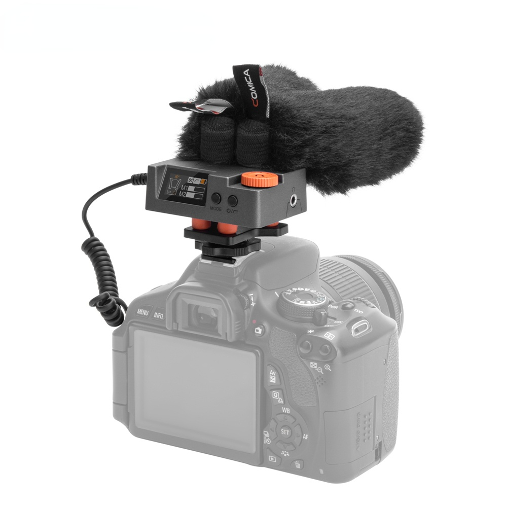 Traxshot Super Cardioid Transformable All-in-One Mono/Stereo Shotgun Microphone for Camera/Smartphone