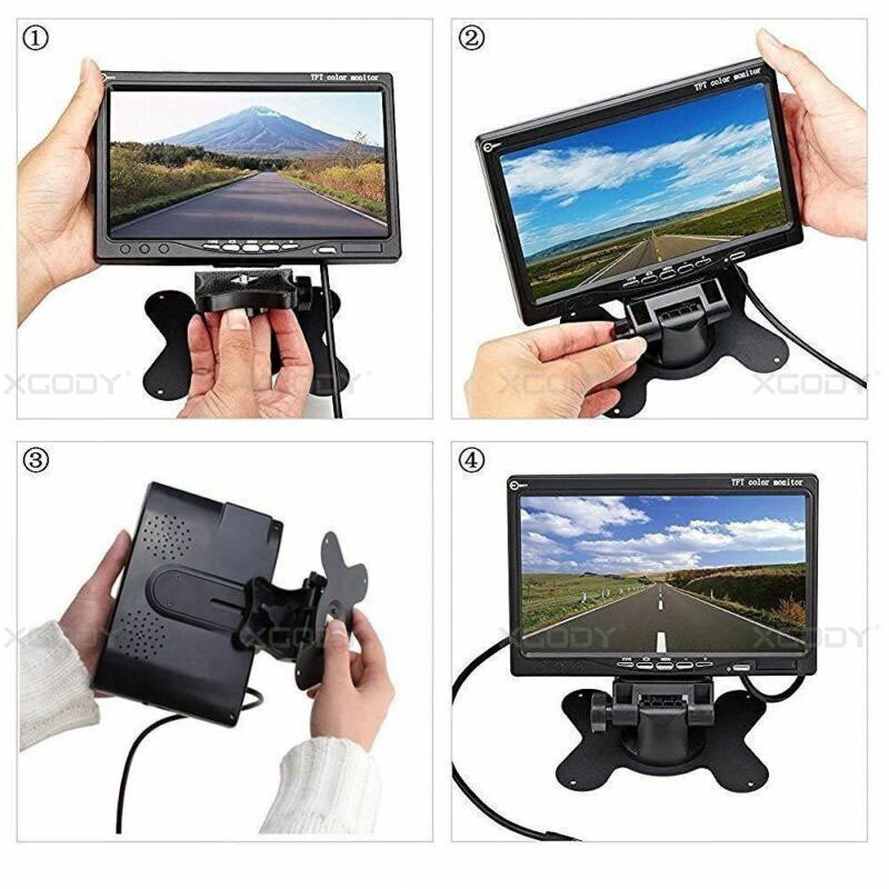 7 Inch Truck Monitor Reversing System 4Pin 10M Cable 2pc Reversing Camera Color Car Monitor