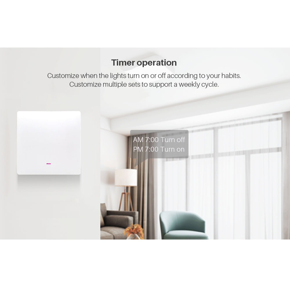 1Gang Tuya Smart Switch WiFi Plush Button Switch AC 100-240V 2400W Smart Home Automation Works With Alexa Google Home