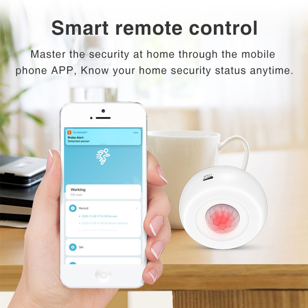 Tuya Smart WiFi PIR Motion Detector Sensor Alarm Infrared Movement Human Body Sensor Smart Life APP Works With Alexa