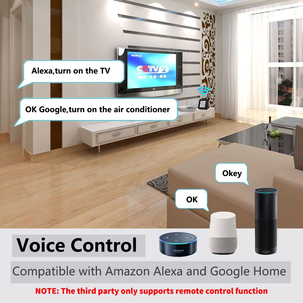 S09 Tuya WiFi Smart IR Remote with Temperature Humidity Sensor Date Display for Air Conditioner TV AC Works with Alexa,Google Home