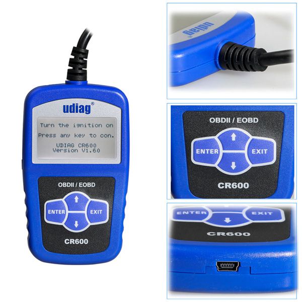 UDIAG CR600 Universal Car Engine Code Reader CAN Diagnostic Tool Free Shipping