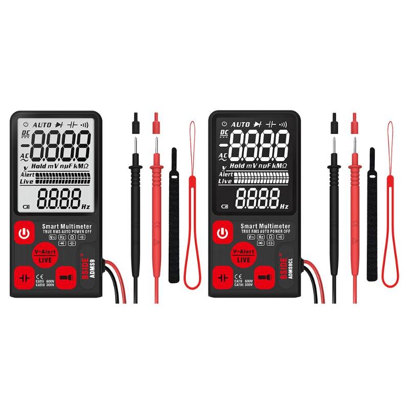 Ultra-Portable Digital Smart Multimeter ADMS7/ADMS7CL/ADMS9/ADMS9CL Large LCD 3-Line Display Voltmeter AC DC Voltage NCV Ohm Hz Multimeter