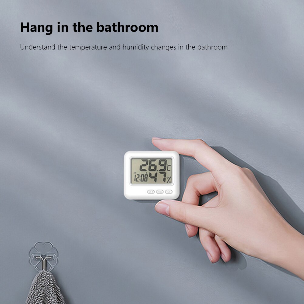 Ultra Thin Digital Display Thermometer Hygrometer Home Auto Electronic LCD Temperature Humidity Meter Room Wall Mounted Indoor