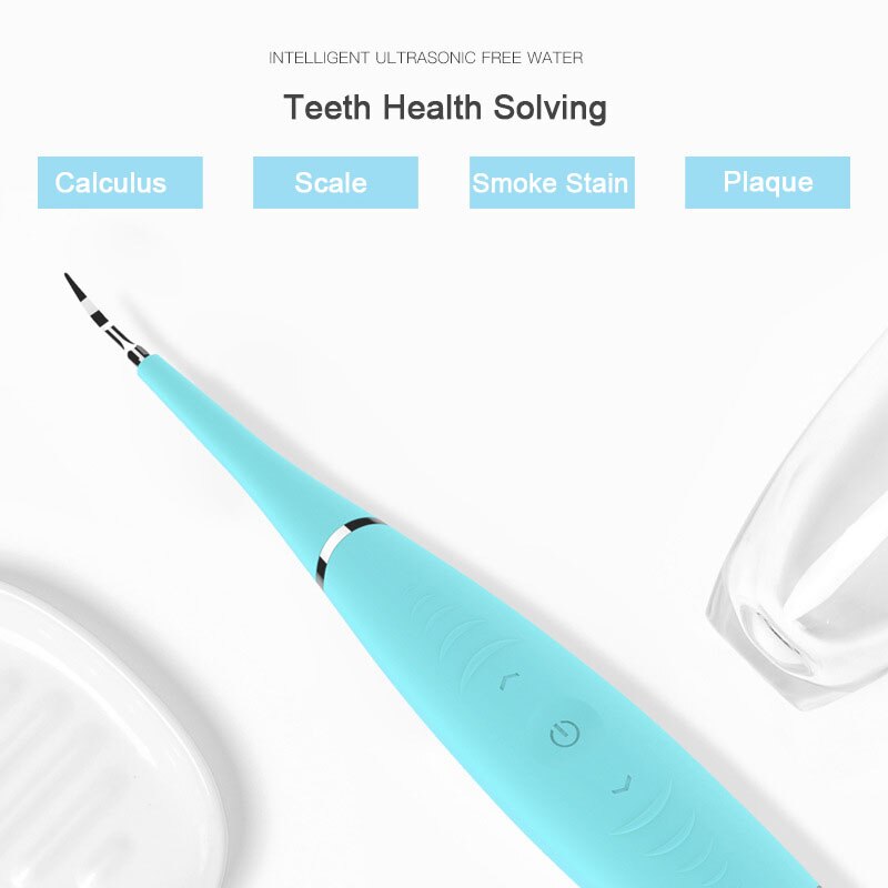 Ultrasonic Dental Scaler Teeth Cleaner Tooth Calculus Remover Oral Tooth Stains Tartar Sonic Whitening Tool 5 Speeds Adjustable