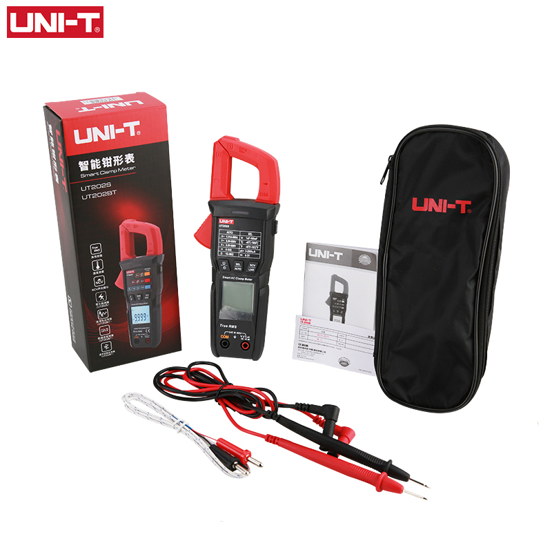 UNI-T Clamp Meter UT202S UT202BT 600A AC Amperometric Clamp Digital Voltmeter Temperature Capacitance Tester