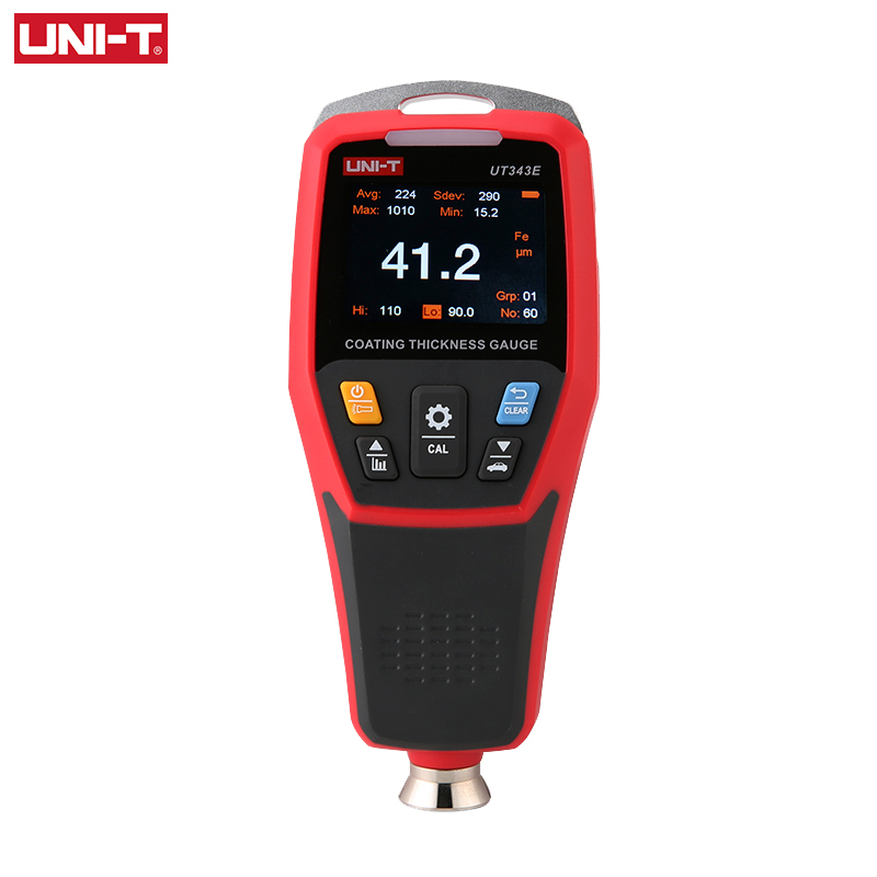 UNI-T Digital Car Paint Thickness Gauge UT343E 2000µm Coating Meter Paint Tester With Bluetooth Flashlight