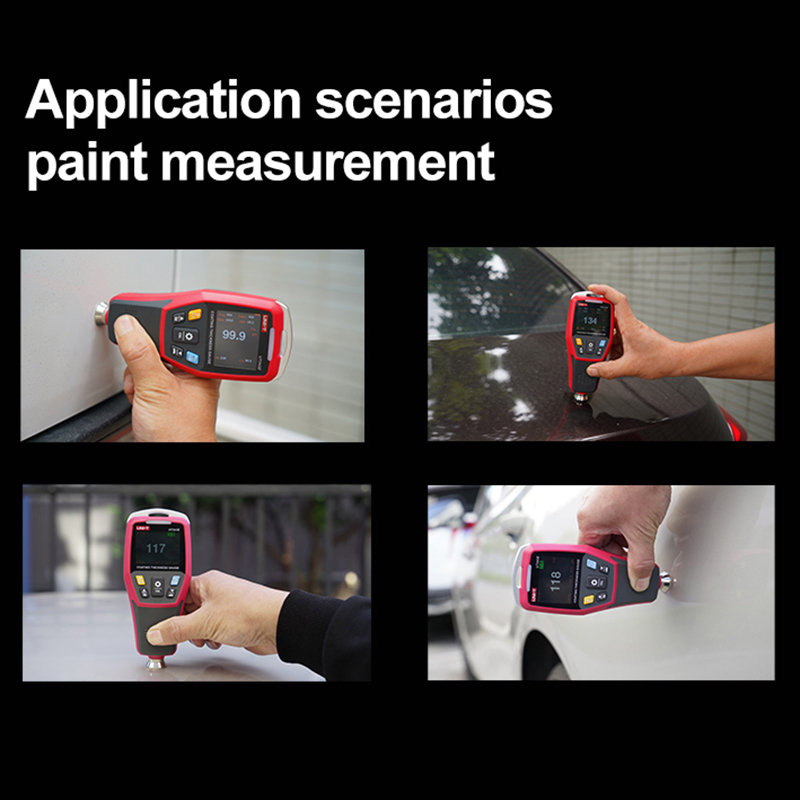 UNI-T Digital Car Paint Thickness Gauge UT343E 2000µm Coating Meter Paint Tester With Bluetooth Flashlight