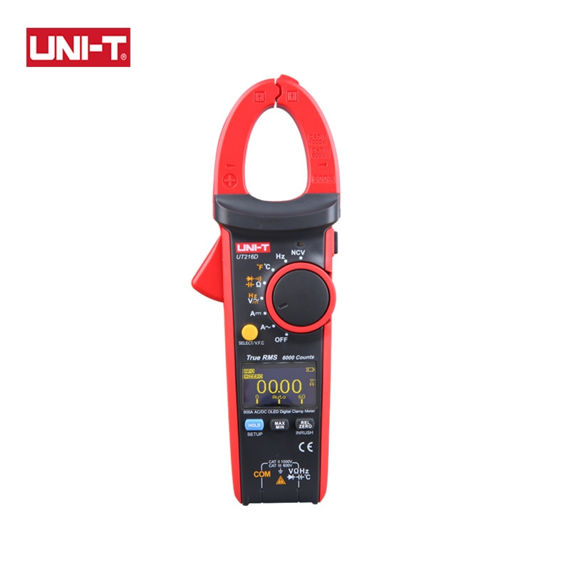 UNI-T Digital Clamp Meter UT216D AC DC Current Pliers Voltage Meter True RMS Capacitor Temperature Frequency Tester