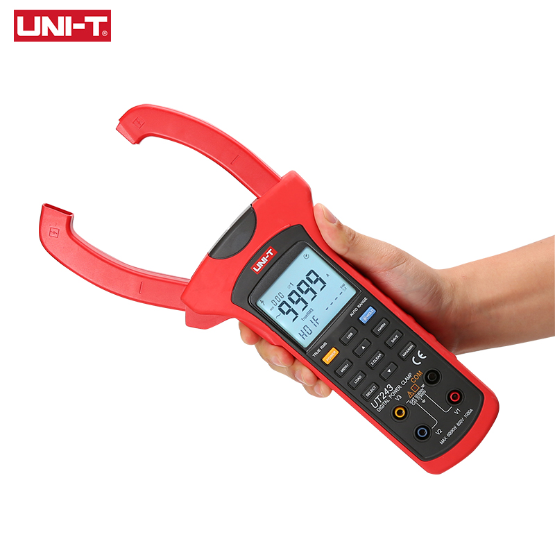 UNI-T Digital Clamp Meter UT243 Amperometric Clamp True RMS AC Current Voltage Tester Frequency Meter Phase Factor Power Test
